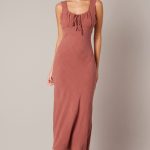 Brown Maxi Dress Sleeveless 1