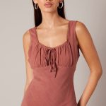Brown Maxi Dress Sleeveless 2
