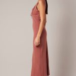 Brown Maxi Dress Sleeveless 4