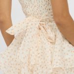 Orange Floral Strapless Dress Mini 6