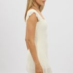 Yellow Mini Dress Square Neck 4