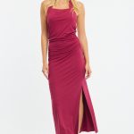 Red Bodycon Dress Halter Neck 1